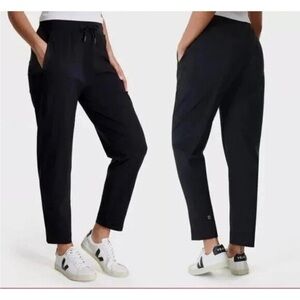 Sweaty Betty Black High Rise Explorer Tapered Leg Athletic Pants